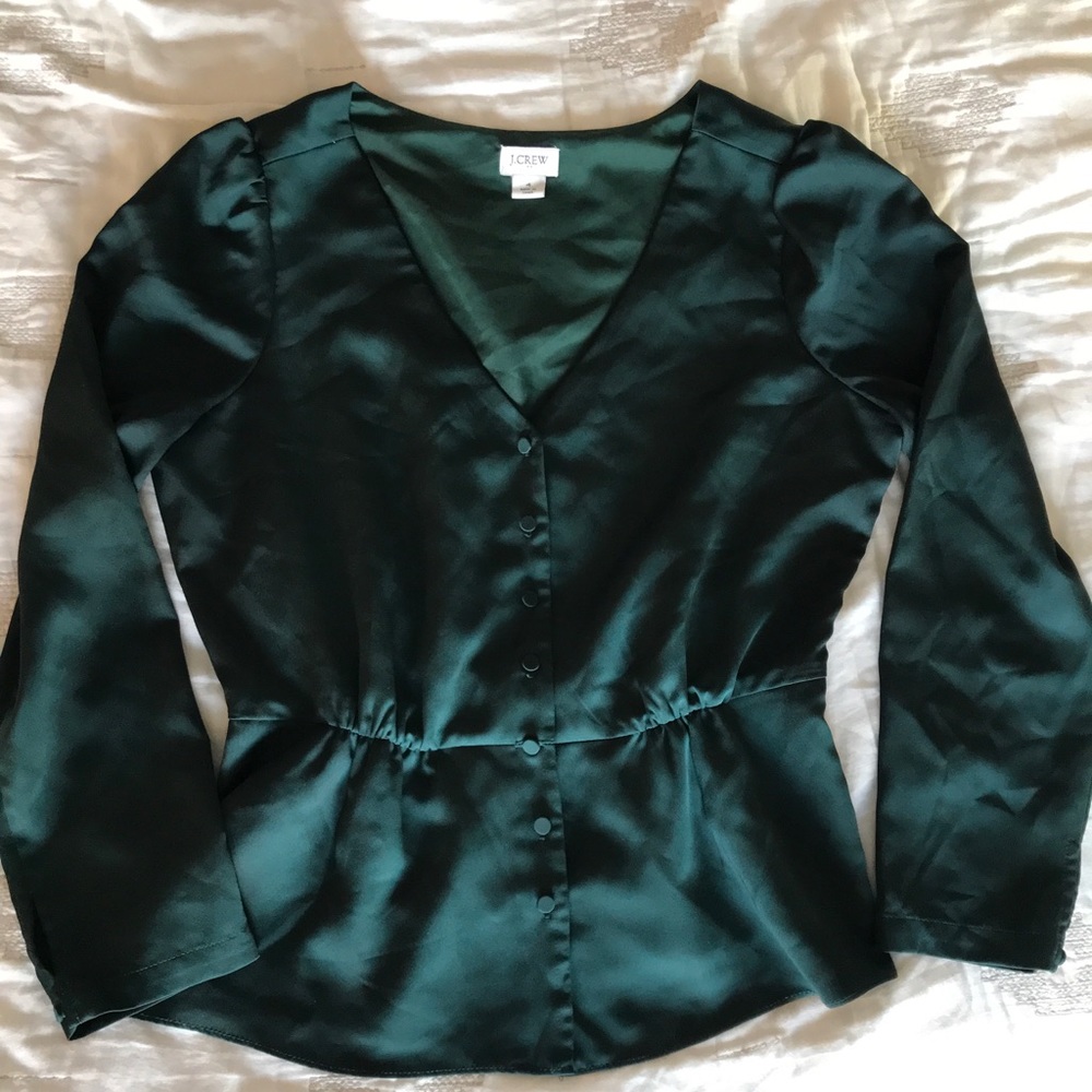 Silky Emerald Blouse